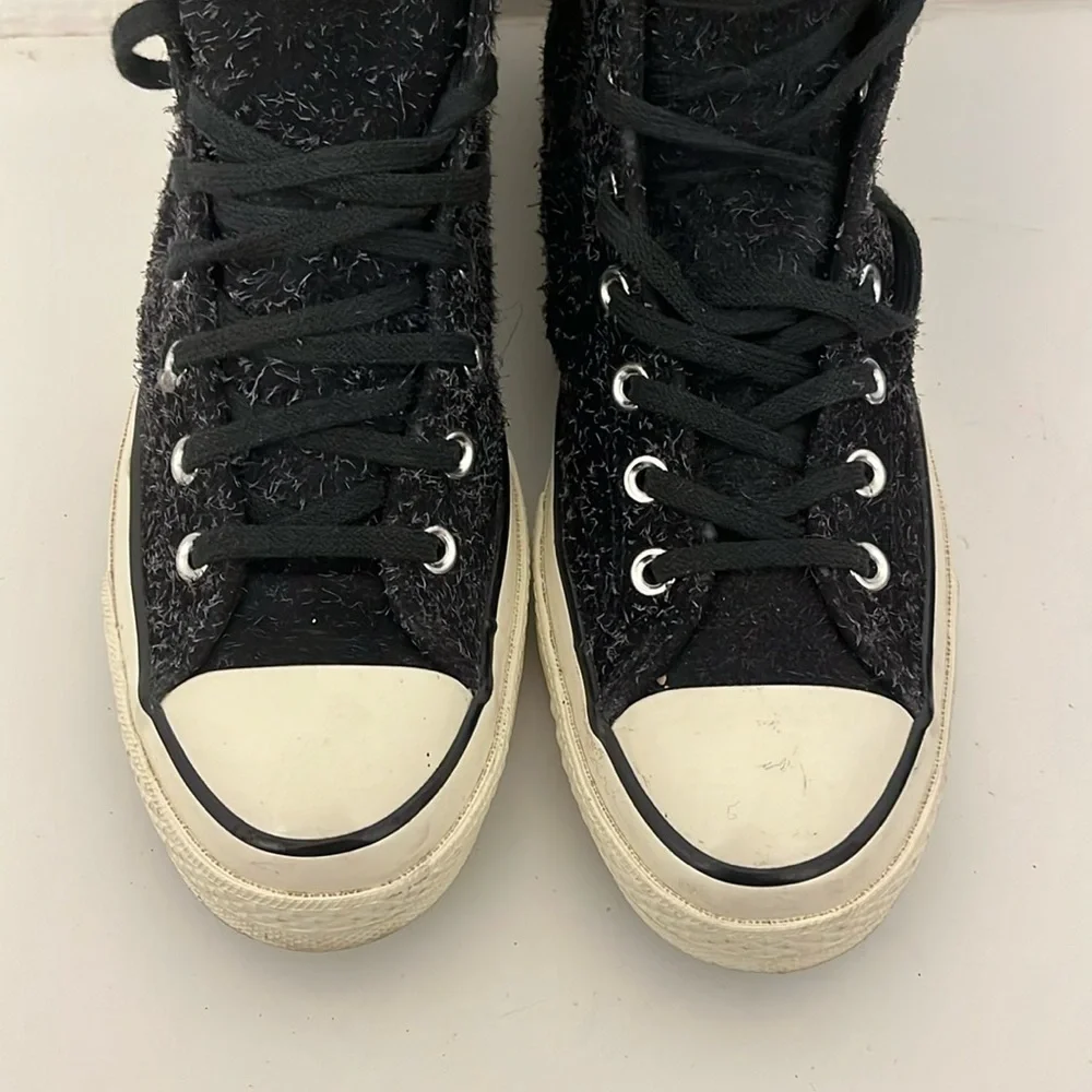CONVERSE Chuck Taylor All Star High Tops Black Suede, White fleck. 8 - Picture 4 of 16